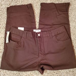 Cherokee Capri Pants  Brown  Size 12   NWT